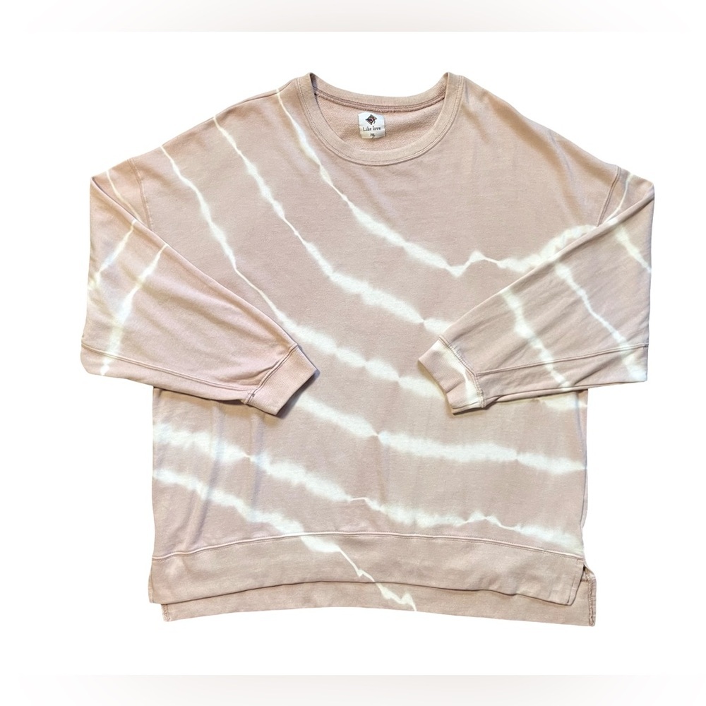 NWT Like Love Pink Tie Dye Sweatshirt Pullover Plus Size 2XL
